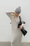 BORIS BIDJAN SABERI Light Grey Cashmere Hat KNHAT2 FPI30001
